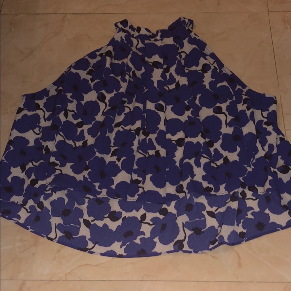 Black, blue and white flower top!
